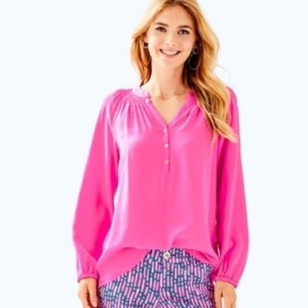 Lily Pulitzer Elsa Top in Cocktail Pink